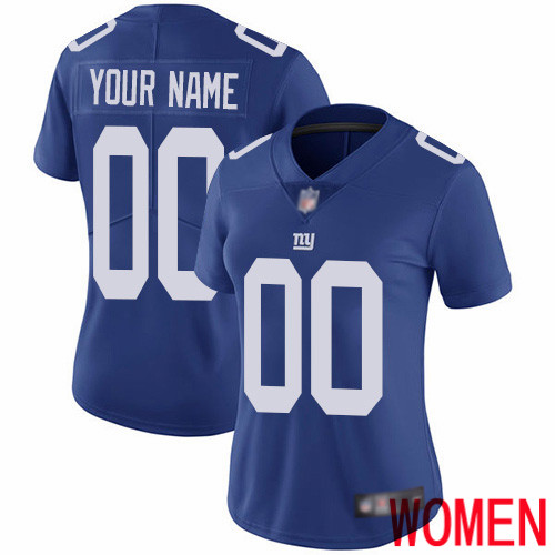 Women New York Giants Customized Royal Blue Team Color Vapor Untouchable Custom Limited Football Jersey